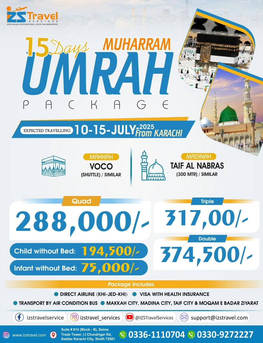 15 DAYS MUHARRAM UMRAH PACKAGE