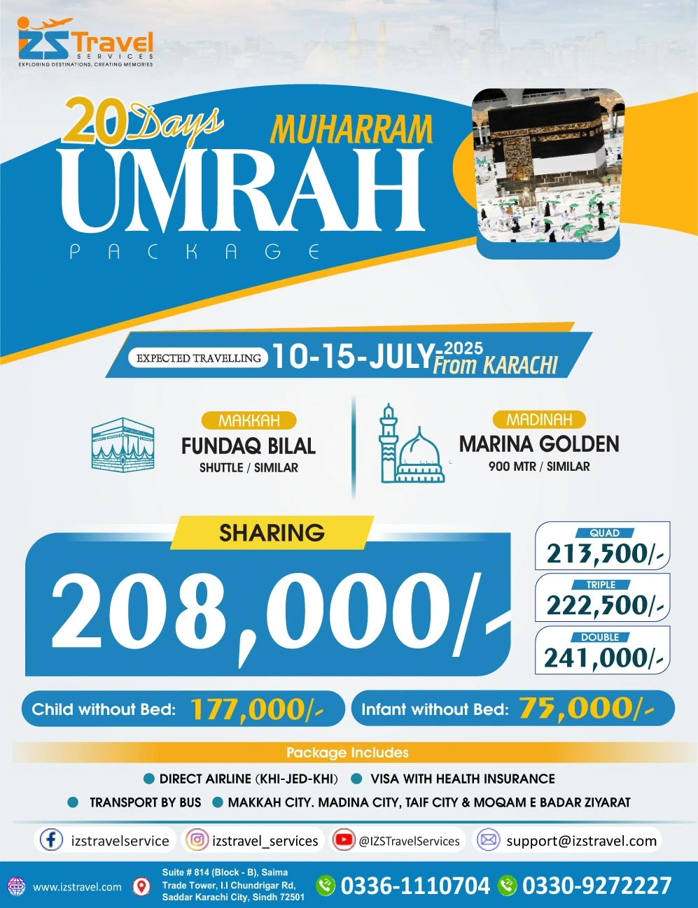 20 DAYS MUHARRAM UMRAH (PACKAGE C)