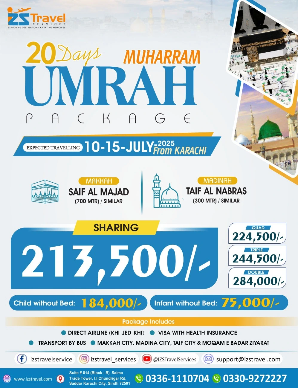 20 DAYS MUHARRAM UMRAH PACKAGE