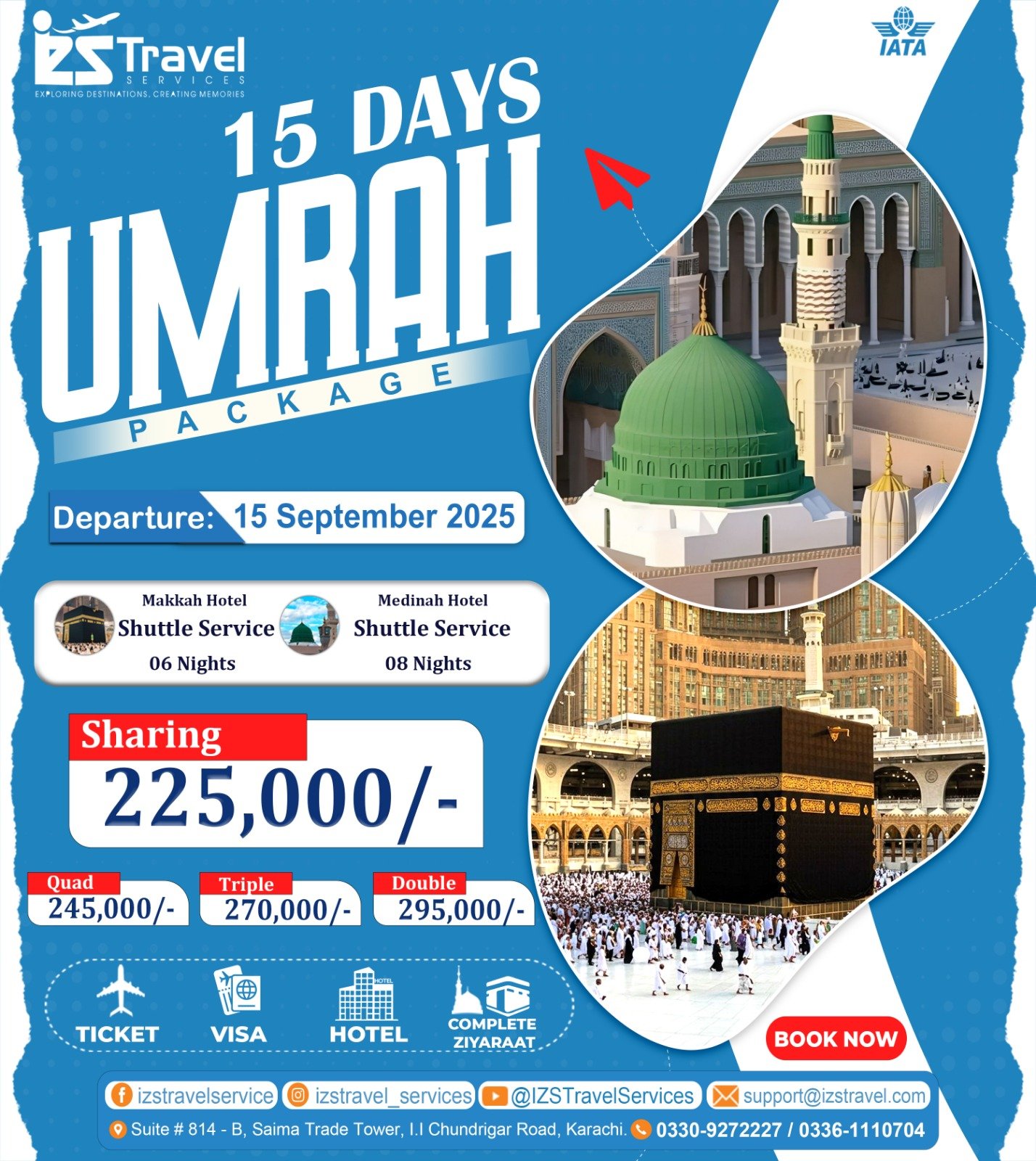 15 Days 3 Star Umrah Package