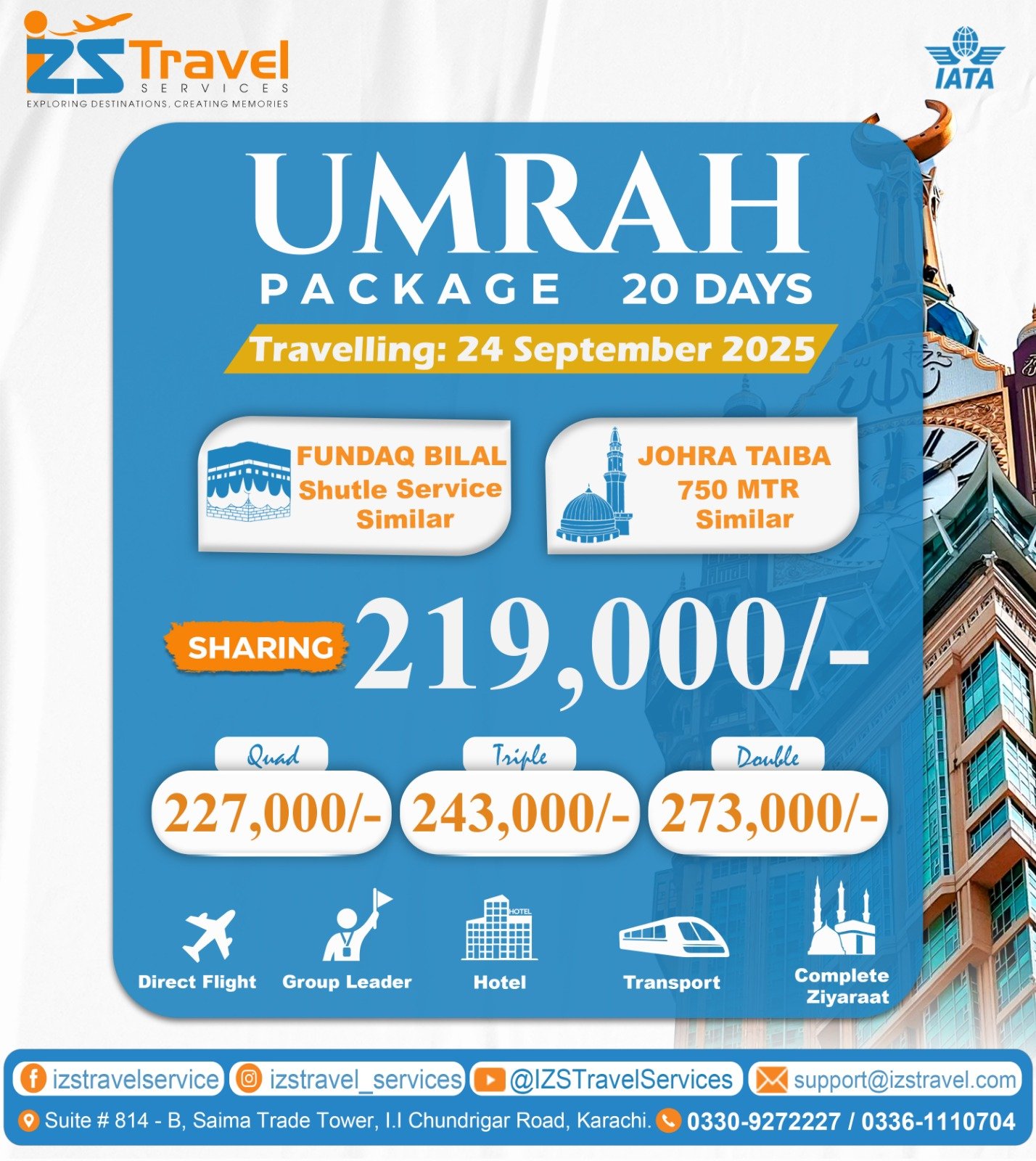 20 Days Sasta Umrah Package