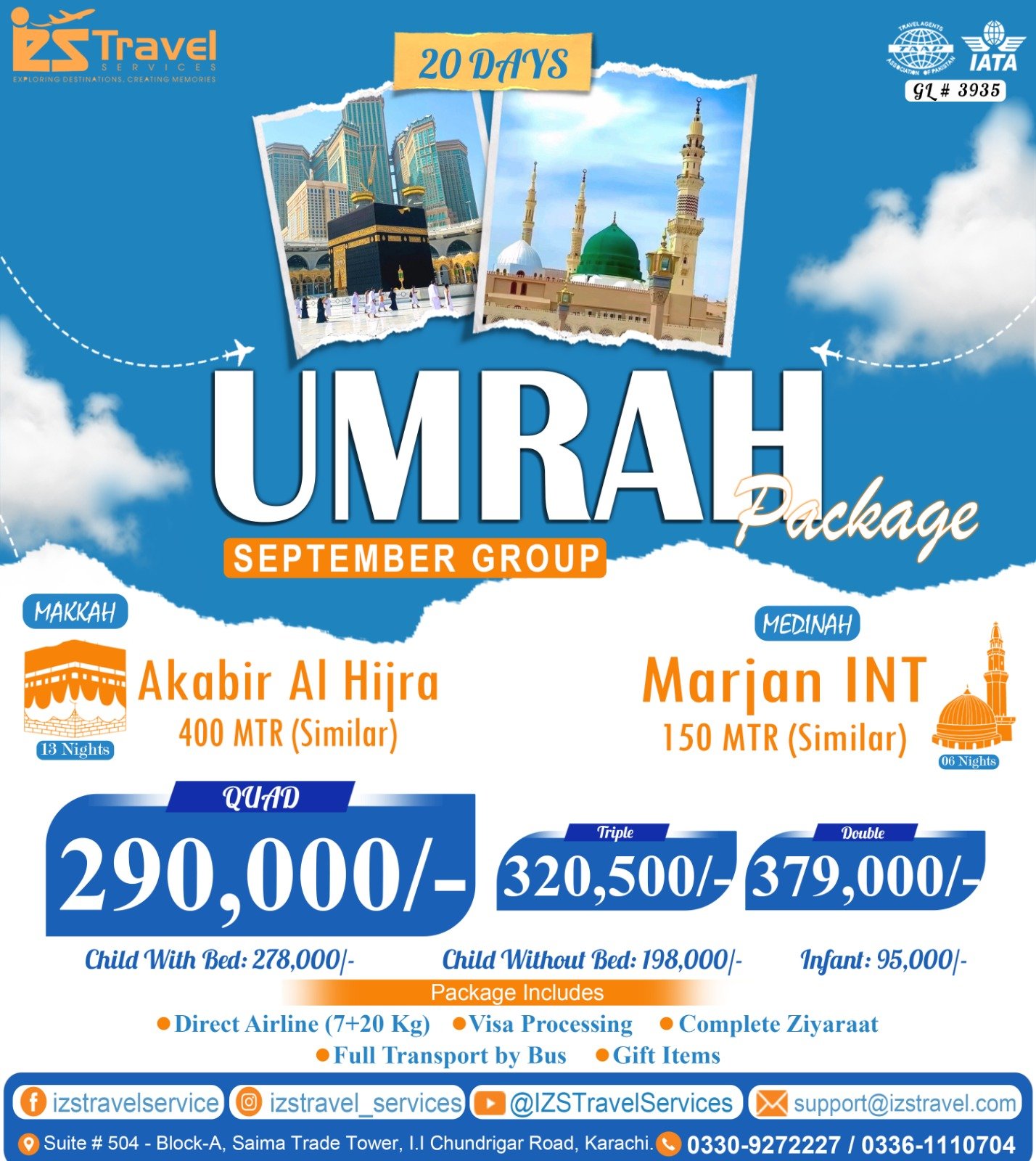 Complete 20 Days Umrah Package