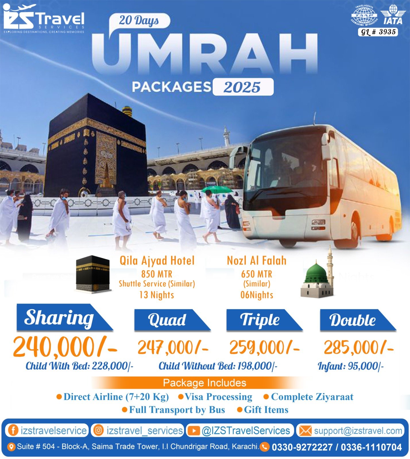 20 Days Blessed Umrah Package